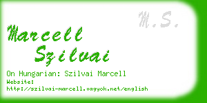 marcell szilvai business card